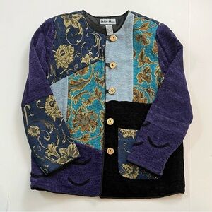 Unique Abstract Artsy Tapestry Patchwork Jacket